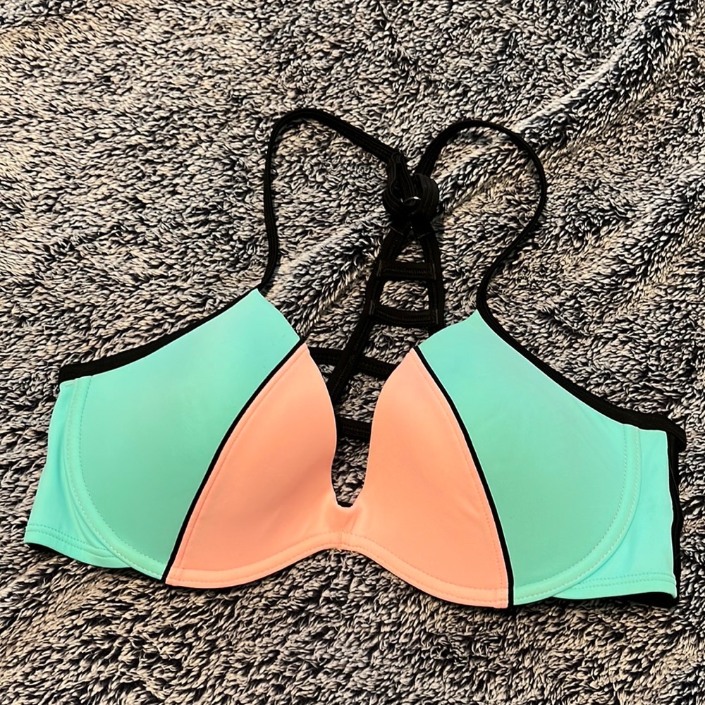pink bikini top